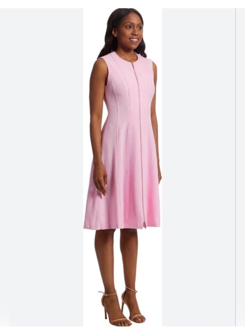 Calvin Klein Sleeveless Pink A-Line Dress